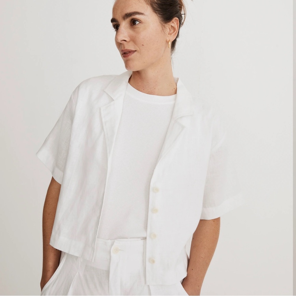 NWT Madewell 100% Linen Resort Shirt